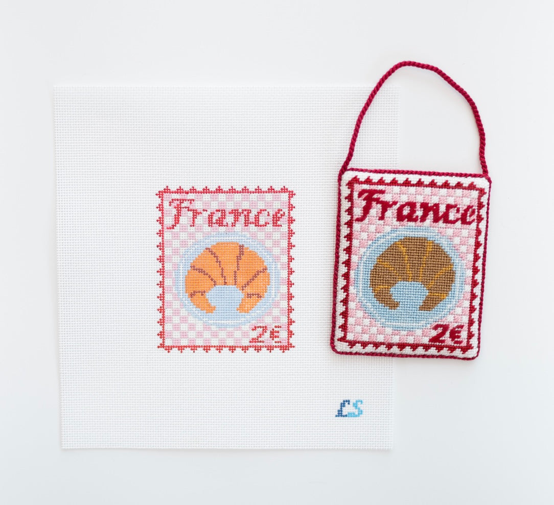 France Travel Stamp Stitch Guide