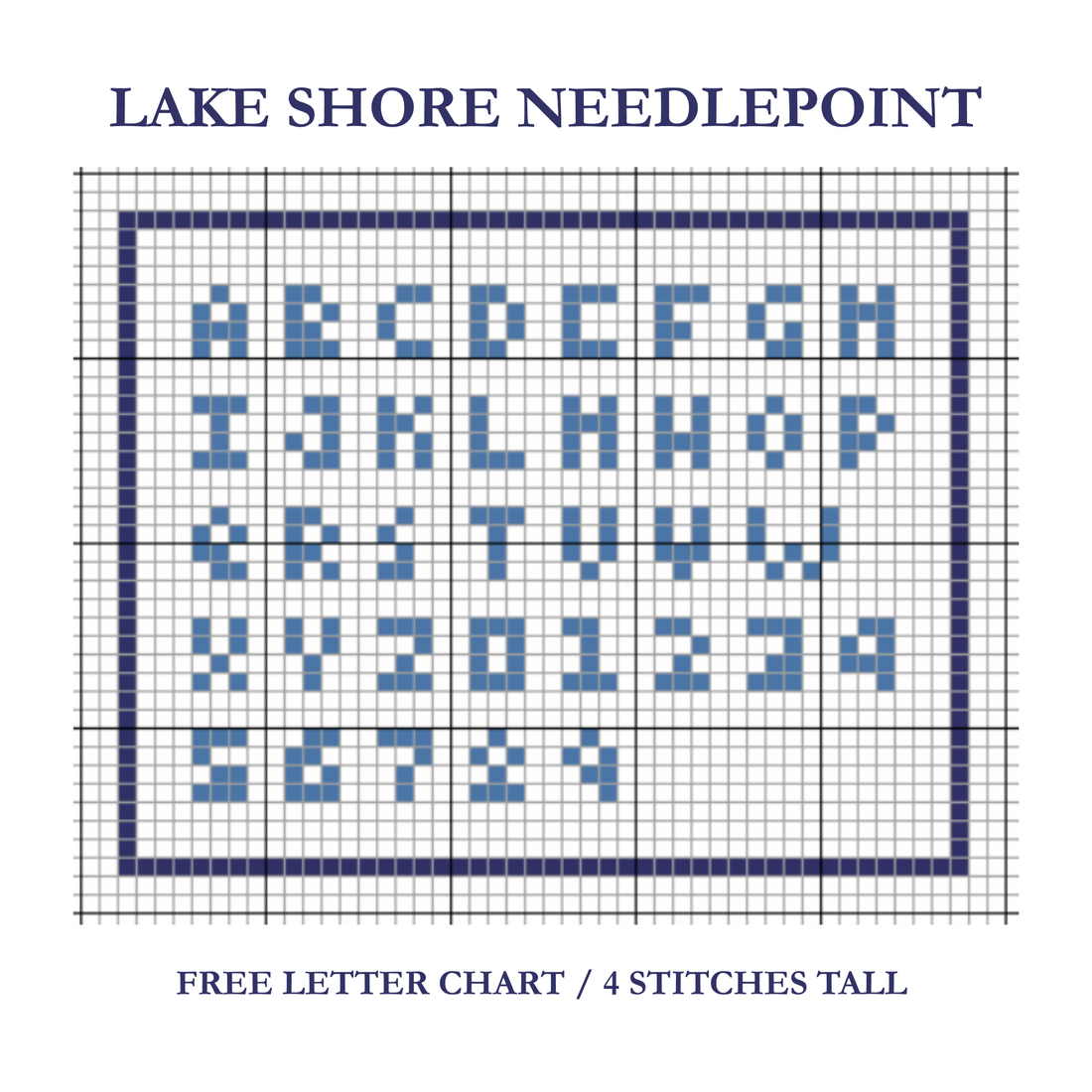 Free Needlepoint Mini Sized Letter Chart