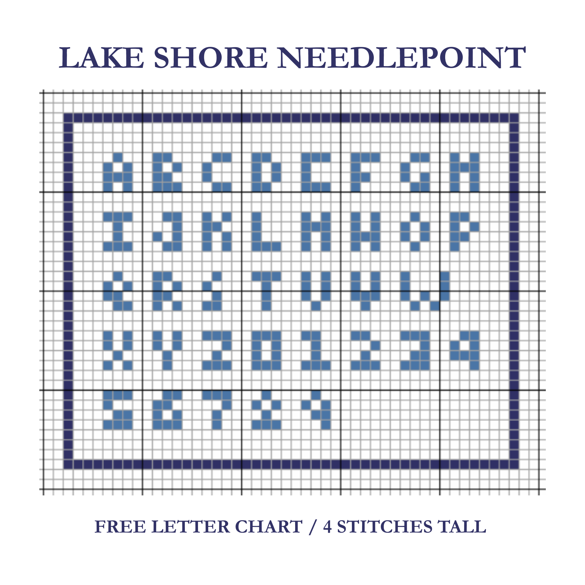 Free Needlepoint Mini Sized Letter Chart