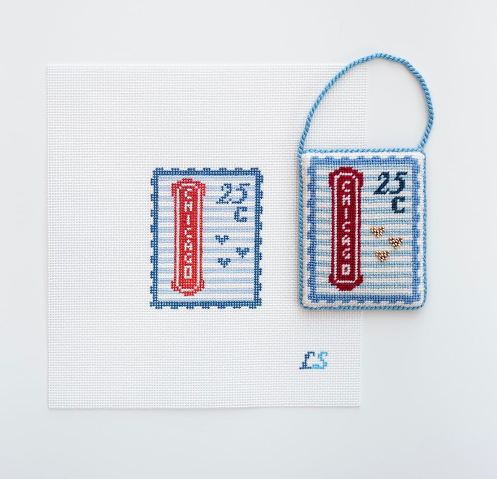 Chicago Travel Stamp Stitch Guide