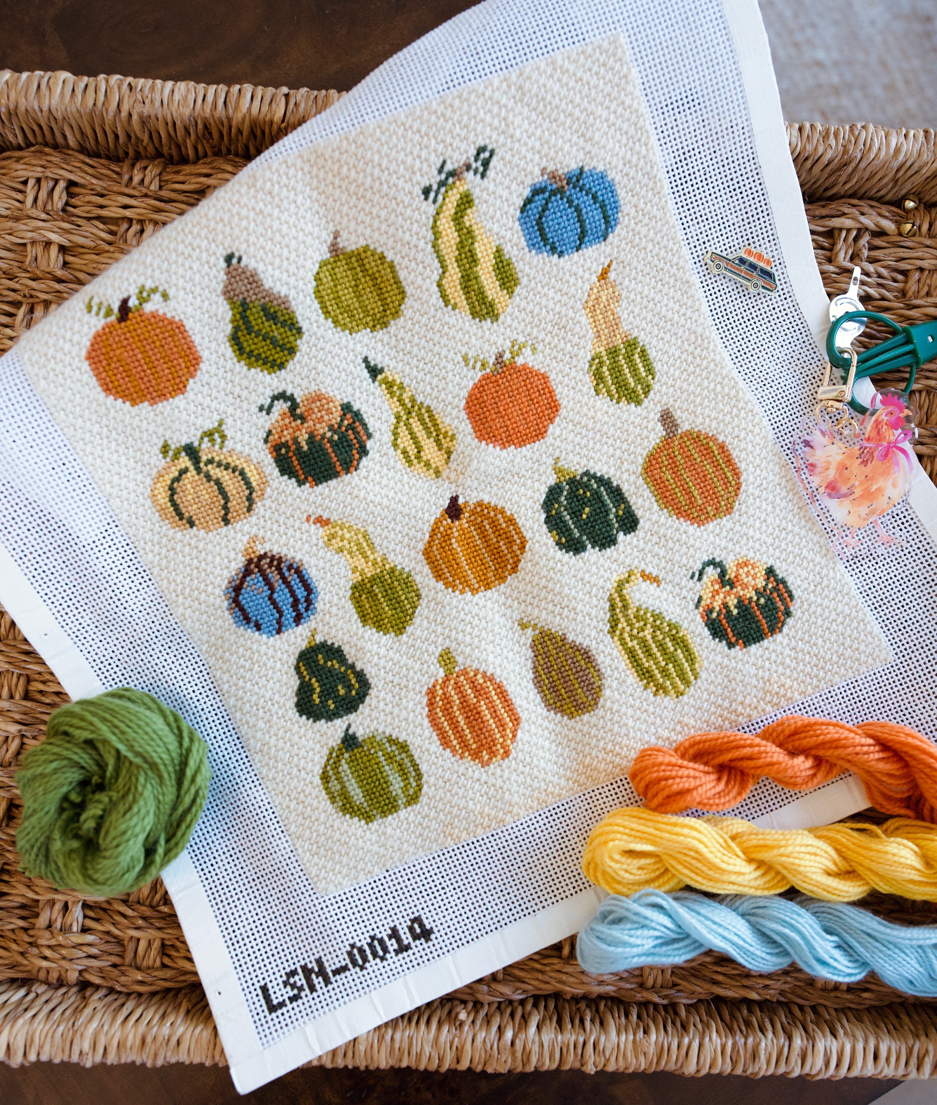 Gourd and Pumpkin Pattern Needlepoint Stitch Guide – Lake Shore Needlepoint