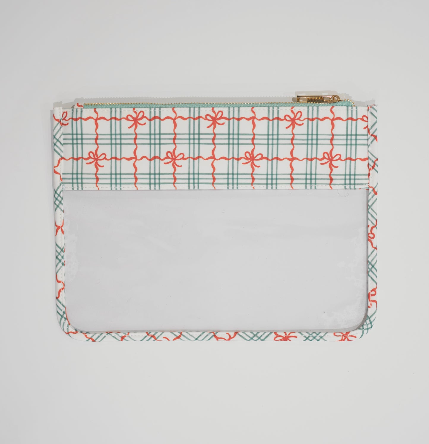 Christmas Bow Needlepoint Pouch