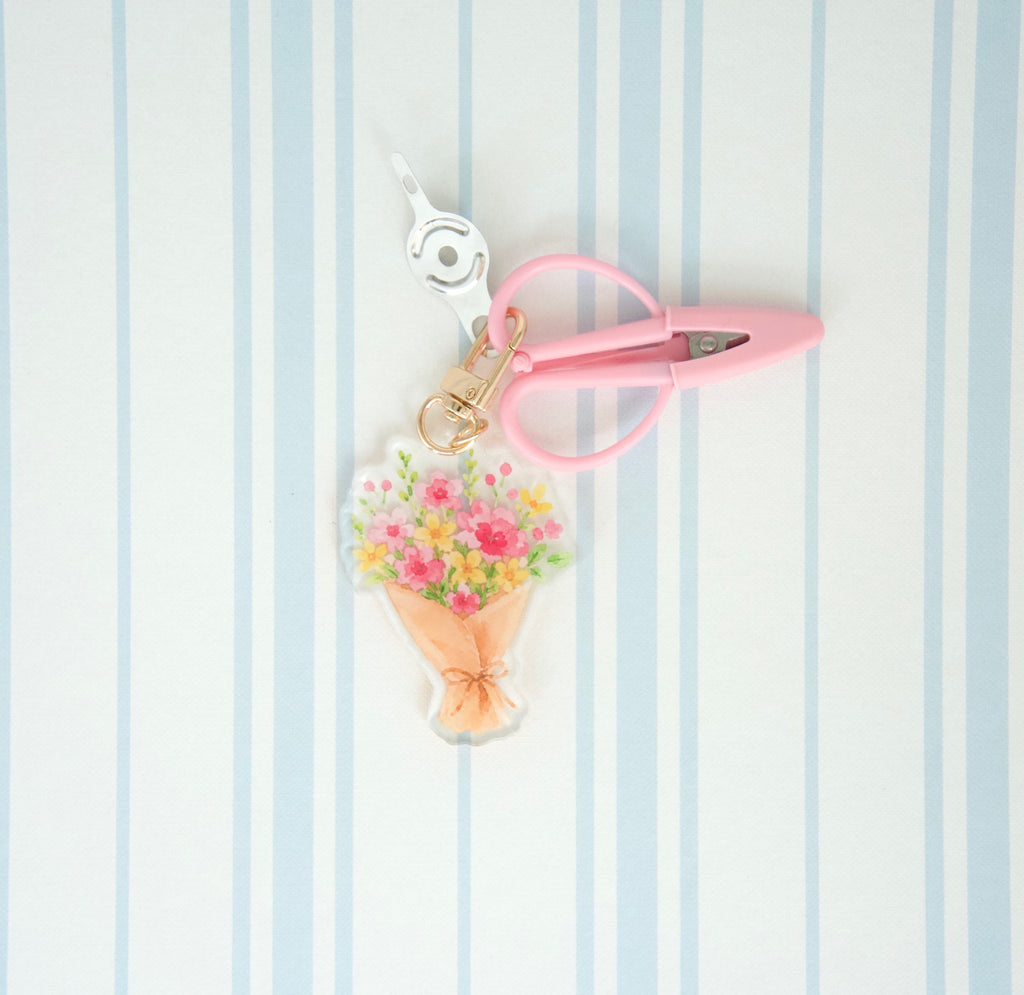 Wholesale Wildflower Bouquet Acrylic Charm + Threader