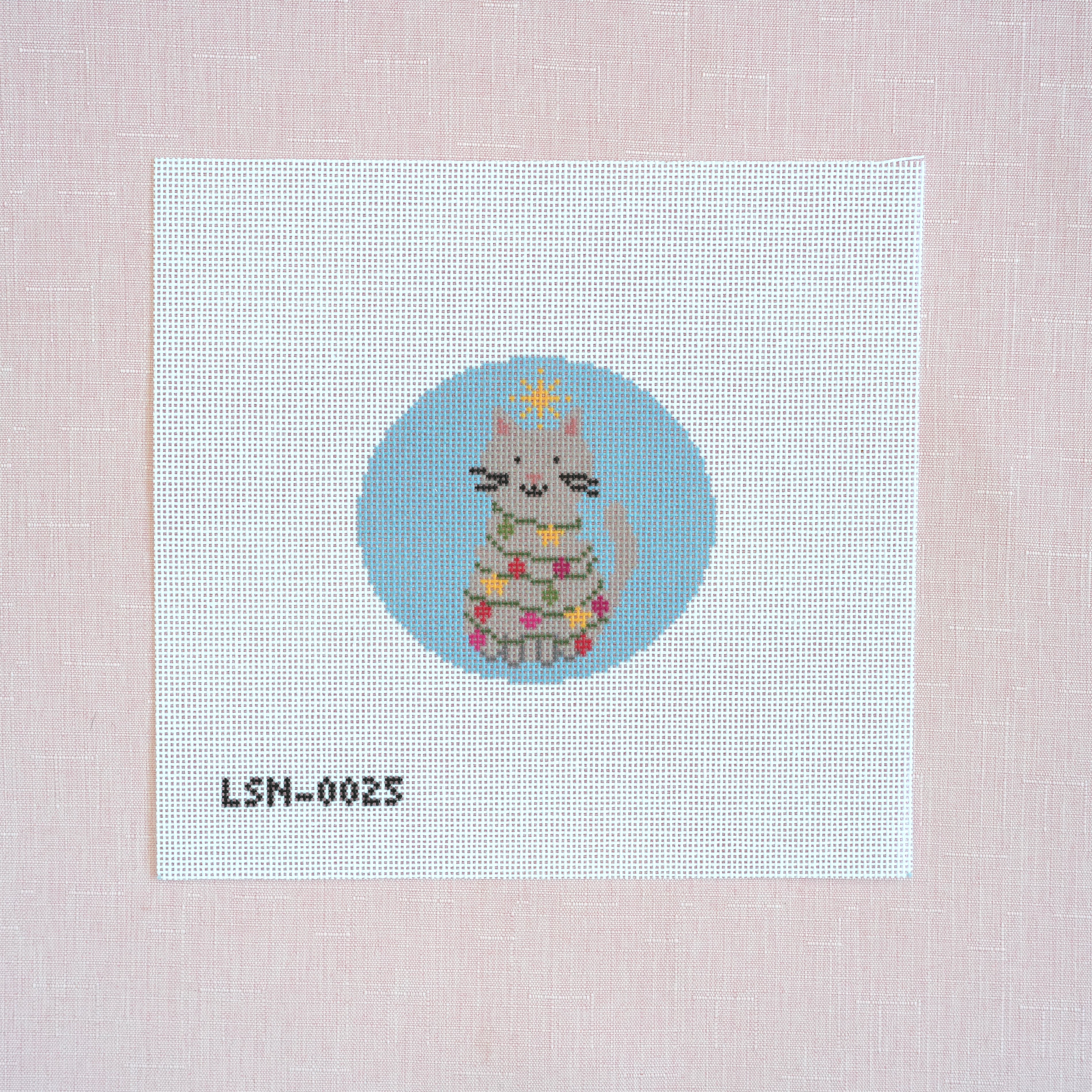 Christmas Cat Needlepoint Canvas – Lake Shore Needlepoint