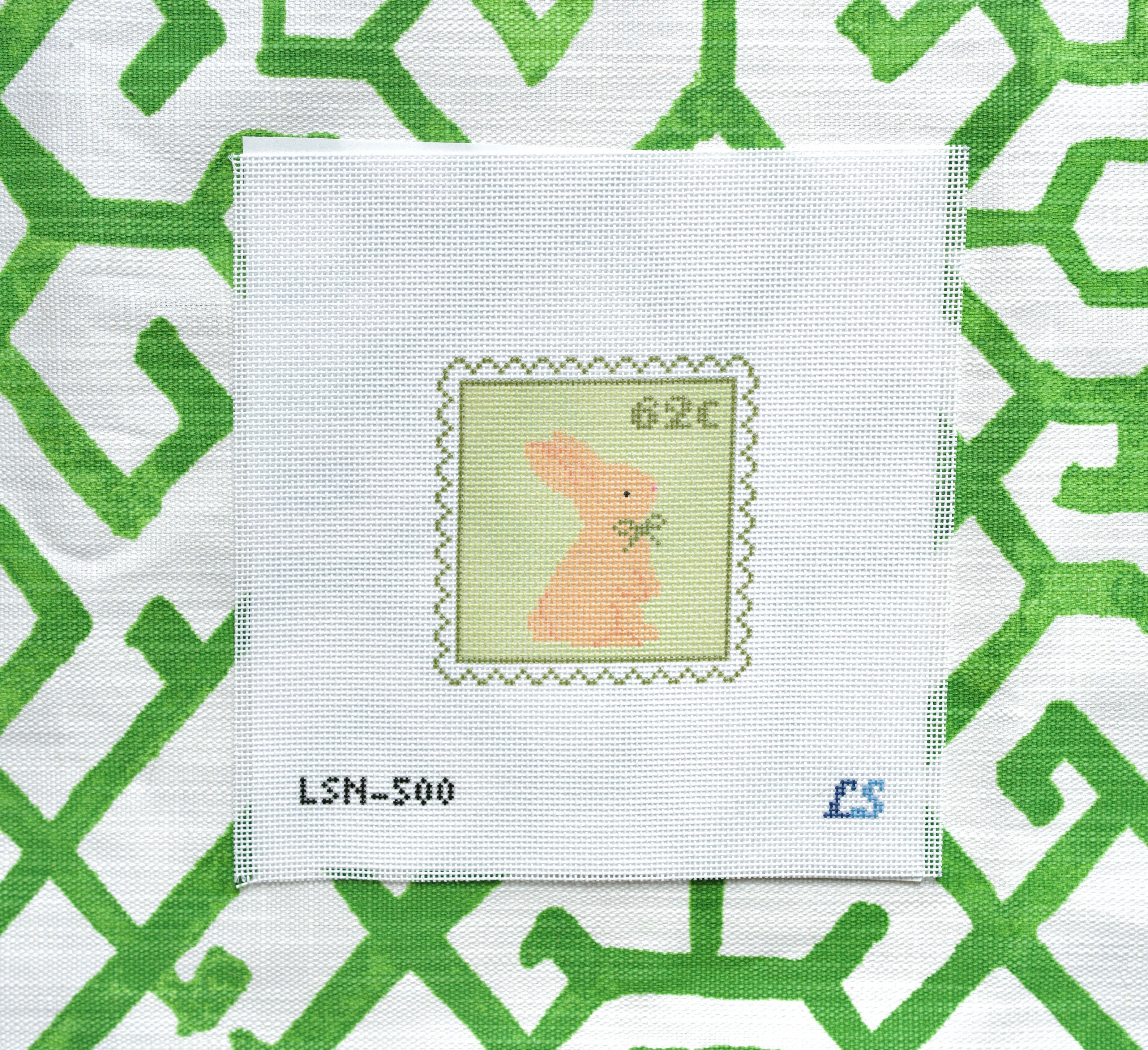 Bunny Postage Stamp Green