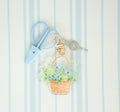 Hydrangea Basket Acrylic Charm, Scissors & Threader