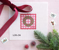 Wholesale Pink Holiday Wreath Postage Stamp