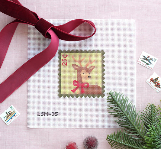 Holiday Green Deer Stamp
