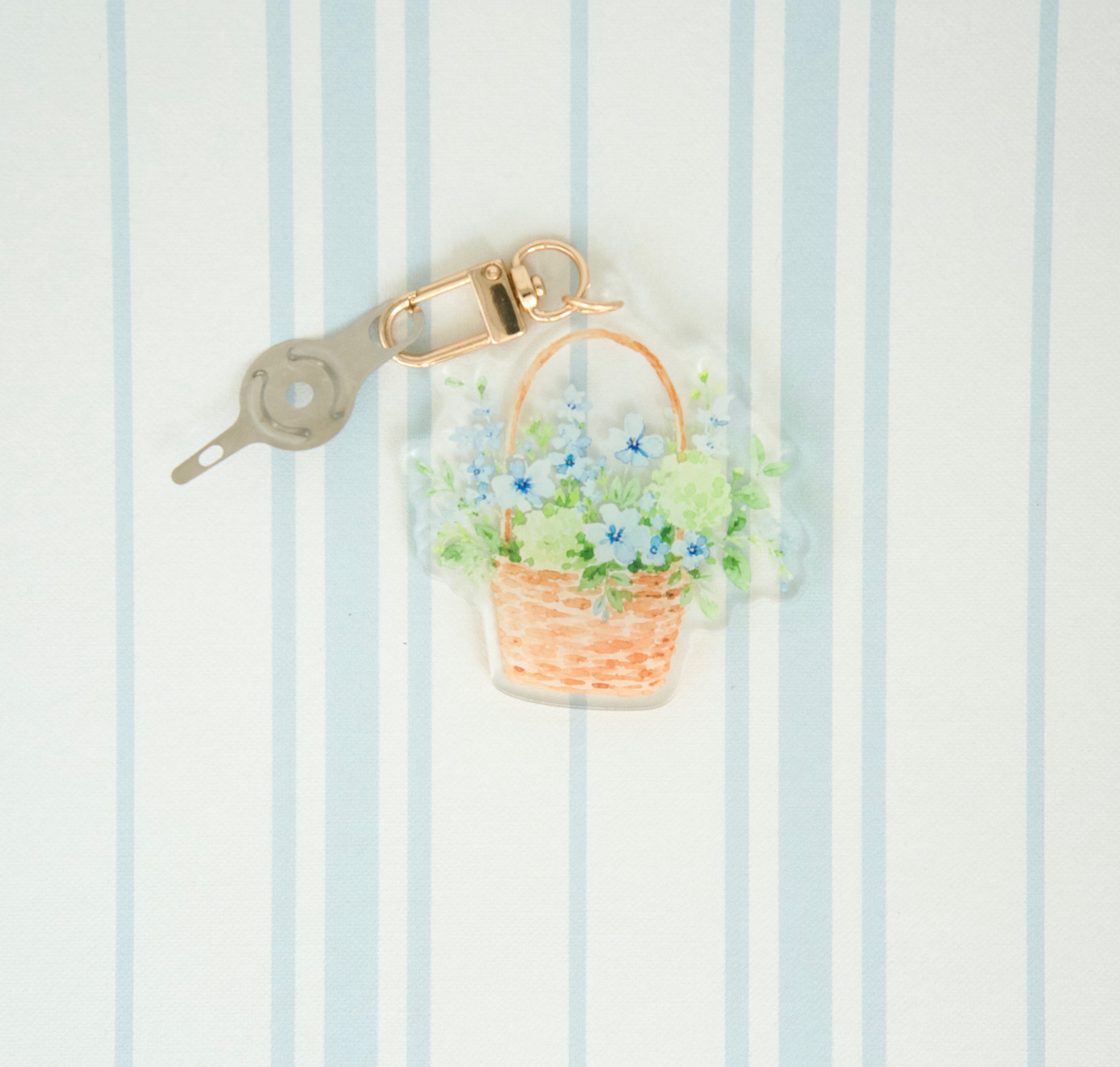 Hydrangea Basket Acrylic Charm, Scissors & Threader