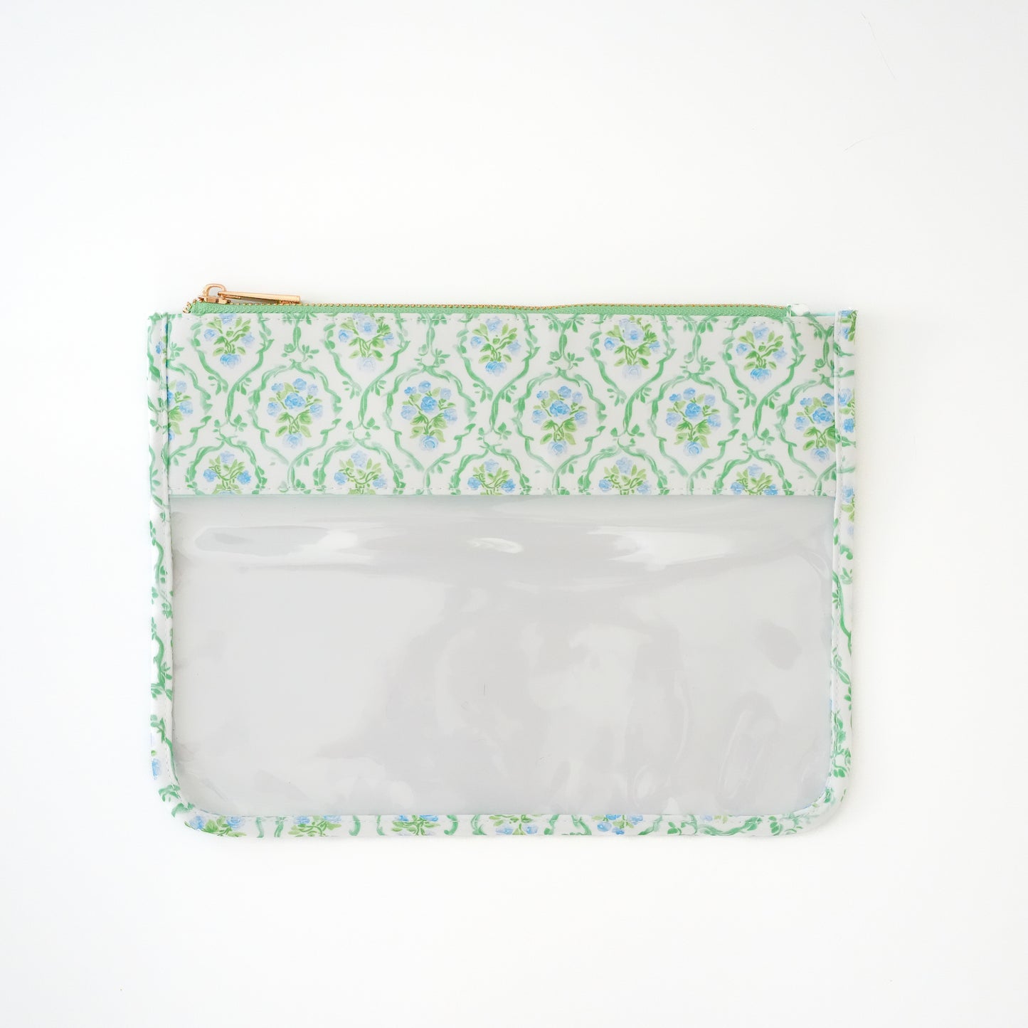 Green Floral Project Pouch